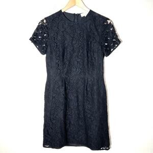 Michael Kors black lace fit & flare dress size 2 B88